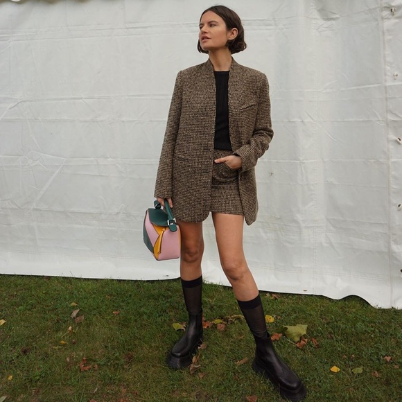 Mango MNG Suit | Blogger Fav Buttons Tweed Blazer Jacket - Picture 1 of 16